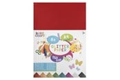 Kreativitet & Hobbyartikler - Creative Craft Group Glitterpapir A4, 150g., 8 ark ass. - CR0018/GE