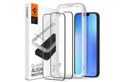 Mobil - Beskyttelsesglas - Spigen tR Align Master 2 Pack - FC black - iPhone 16e/14/13/13 Pro - AGL03387
