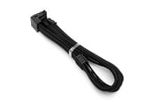 Strømkabel (intern) - DUTZO Sleeved PCI-E 12V-2x6 forlængerkabel - Lås opad - Sort - DSC-PE12V2X6-PU-30-BLK