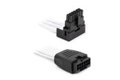 Strømkabel (intern) - DUTZO Sleeved PCI-E 12V-2x6 forlængerkabel - Lås stift op - Hvid - DSC-PE12V2X6-PU-30-WHT