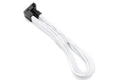 Strømkabel (intern) - DUTZO Sleeved PCI-E 12V-2x6 forlængerkabel - Lås opad - Hvid - DSC-PE12V2X6-PU-30-WHT