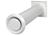 Ventilation - Duka Murventil med insektnet, Ø100 mm, hvid - 129921