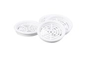Ventilation - Duka Skabsrist Type 61.1, Ø43 mm, hvid - 4 stk. - 108990