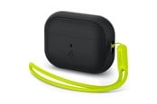Mobil - Andet Tilbehør - Spigen Case Silicone Fit Black + Strap Phantom Green - AirPods Pro (2nd Gen) - ACS05810