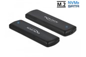 Harddisk - tilbehør - DeLOCK External USB Type-C Combo Enclosure for M.2 NVMe PCIe or SATA SSD - 42633