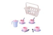 Rolleleg - Cavallino Toys Cavallino Crockery in Basket Pink 15 pieces. - 8327SF01