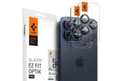 Mobil - Andet Tilbehør - Spigen Glass tR EZ Fit Optik Pro 2 Pack - blue titanium - iPhone 17/16/15 Pro / 17/16/15 Pro Max - AGL07164