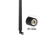 Netværkstilbehør - DeLOCK WLAN 802.11 ac/a/h/b/g/n Antenna RP-SMA plug 5 - 7 dBi omnidirectional with tilt joint black - 88899