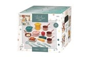 Legekøkken og udstyr - Ecoiffier Play Set Pans and Play Food with Cardboard Stove 20 pieces. - 1685