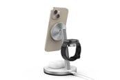 Mobil - Adaptere & Opladere - Mobile Origin Qi2 PowerStand  3in1 with GAN adapter 35W - white/silver - PWSTQ2-31-WHT