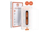 Mobil - Beskyttelsesglas - Mobile Origin Orange Screen Guard iPhone 15 Pro/15 with easy applicator - 2 pack - SGA-i15Pro-2pk