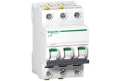 Komponenter til tavler og kasser - Schneider Electric Acti9 iC60N 3P 6A  Dobbelt terminal B-karakteristik 6/10kA 230V Bredde 54mm - A9F03306