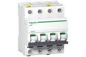 Komponenter til tavler og kasser - Schneider Electric Acti9 iC60N 4P 25A dobbelt terminal C-karakteristik 6/10kA 400V bredde 72mm - A9F04425