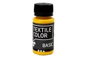 Kreativt Legetøj - Creativ Company Textile Color Semi-opaque Textile Paint - Primary Yellow 50ml - 34203