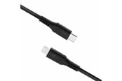 USB kabel - FIXED LIQUID Silicone - USB-C <-> Lightning - 2m - Sort - FIXDLS-CL2-BK