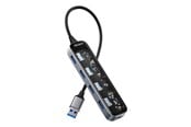 USB hub - Deltaco Transparent USB-A hub 5 Gbps 4x USB-A USB hub - 4 ports - Transparent - UH-736