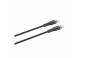 USB kabel - FIXED METAL series 100W - USB-C <-> USB-C - 1.2m - Sort - FIXDB-CC12-BK