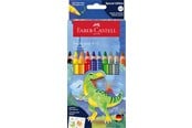 Skrive- og Tegneværktøjer - Faber-Castell Jumbo Grip Dino+stickers 8+2 metallic - 110922