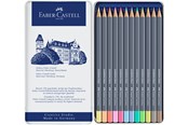 Skrive- og Tegneværktøjer - Faber-Castell Goldfaber akvarel tin 12 ass Pastel - 114622