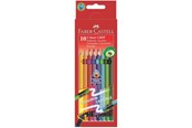 Skrive- og Tegneværktøjer - Faber-Castell Grip 10 ass. farveblyant m/viskelæder - 116613