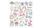 Kreativt Legetøj - Creativ Company Stickers Baby Girl 1 Sheet - 28884