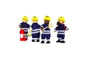 Dukke, bamse og udstyr - Tidlo Wooden Dollhouse Dolls Firefighters 4 pcs. - T0117