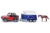 Legetøjsbil - SIKU Jeep med Hestetrailer - 313-1651