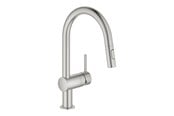 Blandingsbatterier og armaturer - Grohe Minta Køkkenarmatur med udtræk, C-tud, Supersteel - 32321DC2