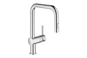 Blandingsbatterier og armaturer - Grohe Minta Køkkenarmatur med udtræk, U-tud, Krom - 32322002