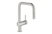 Blandingsbatterier og armaturer - Grohe Minta Køkkenarmatur med udtræk, U-tud, Supersteel - 32322DC2