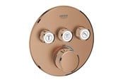 Blandingsbatterier og armaturer - Grohe Grohtherm SmartControl Termostat til indbygning med 3 ventiler, Børstet Warm Sunset - 29121DL0
