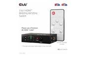 Skærm & Lyd switch - Club 3D CSV-1381 - video/audio switch - 3-to-1 8K 60 Hz/4K 120 Hz - 4 ports - CSV-1381