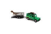 Legetøjsbil - Kids Globe Die-cast Land Rover with Dino trailer 29cm - 520178