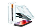 Mobil - Beskyttelsesglas - Spigen Glass tR EZ Fit (Privacy) 2 Pack - transparency - iPhone 17/16 Pro / 17 - AGL07929