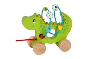 Babylegetøj - Goki Wooden Pull Animal Dragon with Locomotor Spiral - 59975