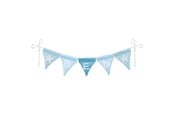 Legetøj - Goki Fabric Bunting Make Blue with 10 Flags and Alphabet Characters - 60675