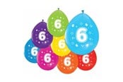 Legetøj - Globos Balloons 2-sided Printed Number 6 8 pcs. - 512006
