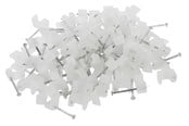 Kabel Organisering - Nordic Quality Cable Clip 3x5mm Neutral 100 pcs. - 322722