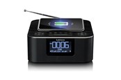 DAB, netværks- og clockradio - Lenco CR-650BK - DAB+/ FM Clock Radio with Bluetooth® and wireless charging black - DAB/DAB+/FM - Stereo - Sort - CR-650BK