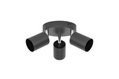 Lamper - EGLO RESICO-E spot rondel Ø140 3xGU10, sort - 74008