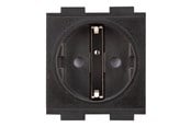 Kabler - diverse - Crestron Electronics Crestron FT2A-PWR-EU series FT2A-PWR-EU-1-BASIC - power socket-outlet - European "Schuko" power outlet module single - 1 gang - 1 power socket - black - FT2A-PWR-EU-1-BASIC