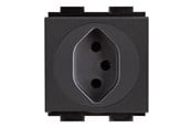 Kabler - diverse - Crestron Electronics Crestron FT2A-PWR-SW series FT2A-PWR-SW-1-BASIC - power socket-outlet - power outlet module single Switzerland - 1 gang - 1 power socket - black - FT2A-PWR-SW-1-BASIC