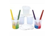 Kreativt Legetøj - Colorations Paint Cup with Lid and 2 Divider Compartments Set of 5 - CHSPLITC