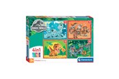 Puslespil - Clementoni Jigsaw Puzzle 4in1 Jurassic World Floor - 21521