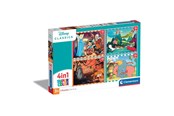 Puslespil - Clementoni Jigsaw Puzzle 4in1 Disney Animals Floor - 21523