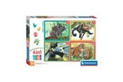 Puslespil - Clementoni Jigsaw Puzzle 4in1 Baby Cuddles Floor - 21532