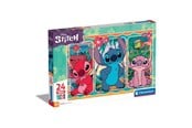 Puslespil - Clementoni Jigsaw Puzzle Super Color Maxi Disney Stitch 24 pcs. Floor - 24029