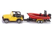 Legetøjsbil - SIKU Jeep med Båd - 313-1658