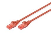 Netværkskabel - DIGITUS CAT 6 U-UTP Patch Cord - 5m - Rød - 5m - DK-1617-050/R