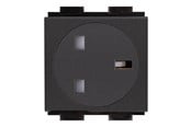 Kabler - diverse - Crestron Electronics Crestron FT2A-PWR-UK series FT2A-PWR-UK-1-BASIC - power socket mechanism - 1 power socket - black - FT2A-PWR-UK-1-BASIC
